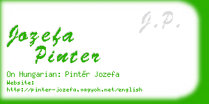 jozefa pinter business card